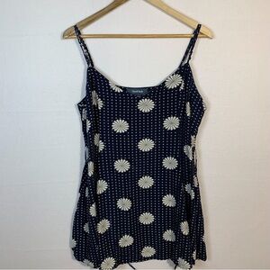 ModCloth Y2K Blue Daisy Babydoll Tank Top